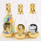 Personalized metallics gold accented clear champagne bottle container-Favors By Season-JadeMoghul Inc.