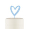 Personalized Mod Heart Acrylic Cake Topper - Pastel Blue (Pack of 1)-Wedding Cake Toppers-JadeMoghul Inc.
