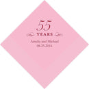 Personalized Paper Napkins Printed Napkins Cocktail Classic Pink (Pack of 100) Weddingstar