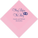 Personalized Paper Napkins Printed Napkins Dinner - Rectangular Fold Classic Pink (Pack of 80) Weddingstar