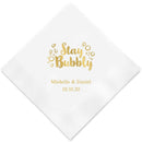 Personalized Paper Napkins Printed Napkins Dinner - Rectangular Fold Classic Pink (Pack of 80) Weddingstar