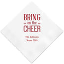 Personalized Paper Napkins Printed Napkins Dinner - Rectangular Fold Coral (Pack of 80) Weddingstar