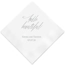Personalized Paper Napkins Printed Napkins Dinner - Rectangular Fold Grass Green (Pack of 80) Weddingstar