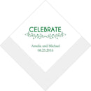 Personalized Paper Napkins Printed Napkins Dinner - Rectangular Fold Grass Green (Pack of 80) Weddingstar