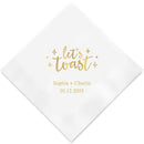 Personalized Paper Napkins Printed Napkins Dinner - Rectangular Fold Pewter (Pack of 80) Weddingstar