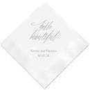 Personalized Paper Napkins Printed Napkins Dinner - Rectangular Fold White (Pack of 80) Weddingstar