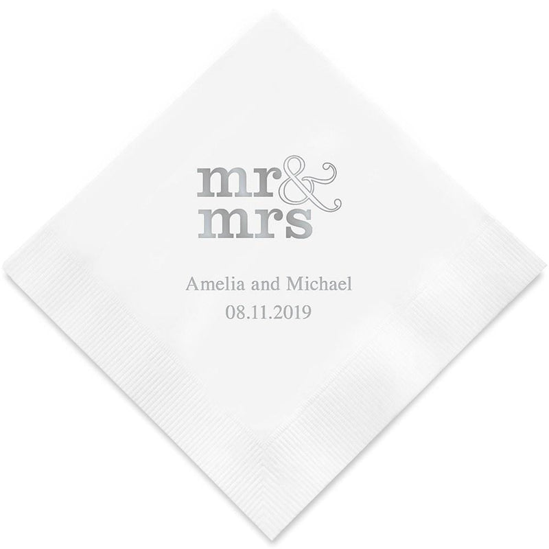 Personalized Paper Napkins Printed Napkins Luncheon Espresso (Pack of 1) Weddingstar