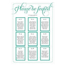 Personalized Seating Chart Kit with Expressions Design Vintage Pink Text With White Background (Pack of 1)-Wedding Signs-Red Text With White Background-JadeMoghul Inc.