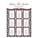 Personalized Seating Chart Kit with Love Bird Damask Design Berry (Pack of 1)-Wedding Signs-Candy Apple Green-JadeMoghul Inc.