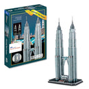 Petronas Twin Towers 3D Puzzle, 88 Pieces-Jigsaw Puzzles-JadeMoghul Inc.