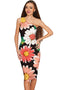 Pick Me Layla One-Shoulder Black Floral Print Dress - Women-Pick Me-XS-Black/Pink/White-JadeMoghul Inc.