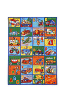 Pictorial-Machine Tufted Area Rug In Polyester With Nylon Backing, Multicolor-Rugs-Multicolor-Polyester & Nylon-JadeMoghul Inc.