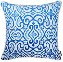 Pillows 18x18 Pillow Covers - 18"x 18" Blue Sky Scroll Decorative Throw Pillow Cover Printed HomeRoots