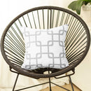 Pillows 18x18 Pillow Covers - 18"x18" Grey Geometric Squares Decorative Throw Pillow Cover HomeRoots