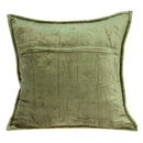 Pillows 20x20 Pillow Covers - 20" x 0.5" x 20" Transitional Olive Solid Quilted Pillow Cover HomeRoots