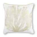 Pillows Accent Pillows - 18" x 18" Cotton Ivory/Gold Pillow HomeRoots