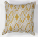 Pillows Accent Pillows - 18" x 18" Cotton Ivory/Yellow Pillow HomeRoots