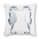 Pillows Accent Pillows - 18" x 18" Cotton Silver Pillow HomeRoots