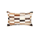 Pillows Best Pillow - 12" x 20" x 5" Tricolor Linear Cowhide - Pillow HomeRoots
