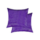 Pillows Best Pillow - 18" x 18" x 5" Purple Cowhide - Pillow 2-Pack HomeRoots