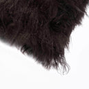 Pillows Black Pillows 18" x 18" x 5" Black Sheepskin Pillow 6780 HomeRoots