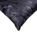 Pillows Black Pillows - 18" x 18" x 5" Zebra Black On Black Cowhide - Pillow HomeRoots