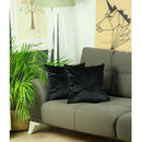 Pillows Black Throw Pillows - 18"x 18" Black Velvet Decorative Throw Pillow Cover (2 Pcs in set) HomeRoots