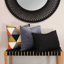 Pillows Black Throw Pillows - 20" X 4" X 14" Black Cotton Polyester Lumbar Pillow HomeRoots