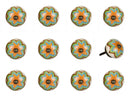 Pillows Chair Pillow 1.5" x 1.5" x 1.5" Ceramic/Metal Multicolor 12 Pack Knob 8089 HomeRoots