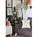 Pillows Cheap Throw Pillow Covers - 18"x18" Christmas Bells Printed Decorative Throw Pillow Cover HomeRoots
