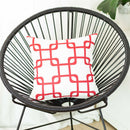 Pillows Cheap Throw Pillow Covers - 18"x18" Red Geometric Squares Decorative Throw Pillow Cover Printed HomeRoots