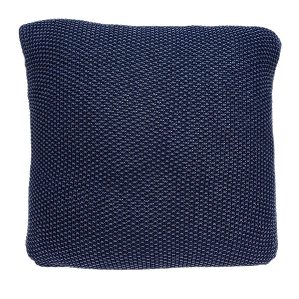 Pillows Couch Pillow Covers 18" x 5" x 18" Transitional Blue Pillow Cover With Poly Insert 4109 HomeRoots