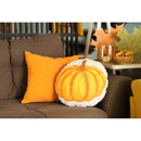 Pillows Decorative Pillow Covers - 16"x 16" Fall Season Thanksgiving Pumpkin Shaped Filled Decorative Throw Pillow Cover HomeRoots