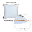 Pillows Decorative Pillow Covers - 18"x 18" Thanksgiving Happy Pumpkins Decorative Throw Pillow Cover HomeRoots