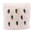 Pillows Foam Pillow - 17.7" x 17.7" x 1.2" Beige & Pink, Foam, Cactus Pillow HomeRoots