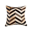 Pillows My Pillow - 18" x 18" x 5" Stunning Tricolor Chevron Torino Kobe Cowhide - Pillow HomeRoots