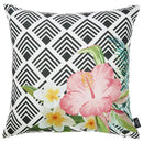Pillows Outdoor Pillow Covers - 18"x 18" Tropical Flower Garden Decorative Throw Pillow Cover HomeRoots