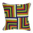 Pillows Pillow Inserts - 20" x 7" x 20" Handmade Multicolored Accent Pillow Cover With Poly Insert HomeRoots