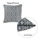 Pillows Throw Pillow Covers - 17"x 17" Grey Jacquard Aristo Decorative Throw Pillow Cover HomeRoots