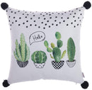 Pillows Throw Pillow Covers - 18"x 18" Cactus Pompom Decorative Throw Pillow Cover HomeRoots
