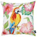 Pillows Throw Pillow Covers - 18"x 18" Tropical Parrot Forest Decorative Throw Pillow Cover HomeRoots