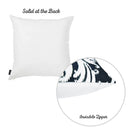 Pillows Throw Pillow Covers - 18"x18" Black and White Damask Decorative Throw Pillow Cover HomeRoots