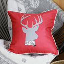 Pillows Throw Pillow Covers - 18"x18" Christmas Deer Printed Decorative Throw Pillow Cover HomeRoots