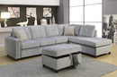 Pillows Velvet Pillows - 78" X 33" X 36" Gray Velvet Reversible Sectional Sofa With Pillows HomeRoots