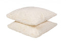 Pillows White Pillow - 18" x 18" x 5" Crystal Off-White, Faux Fur - Pillow 2-Pack HomeRoots