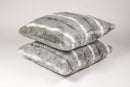 Pillows White Pillow - 18" x 18" x 5" Grey/White, Faux Fur - Pillow 2-Pack HomeRoots