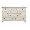 Pine Wood Dresser with 2 Cabinet & 6 Drawer in White-Dressers-White-Pine Solids-JadeMoghul Inc.