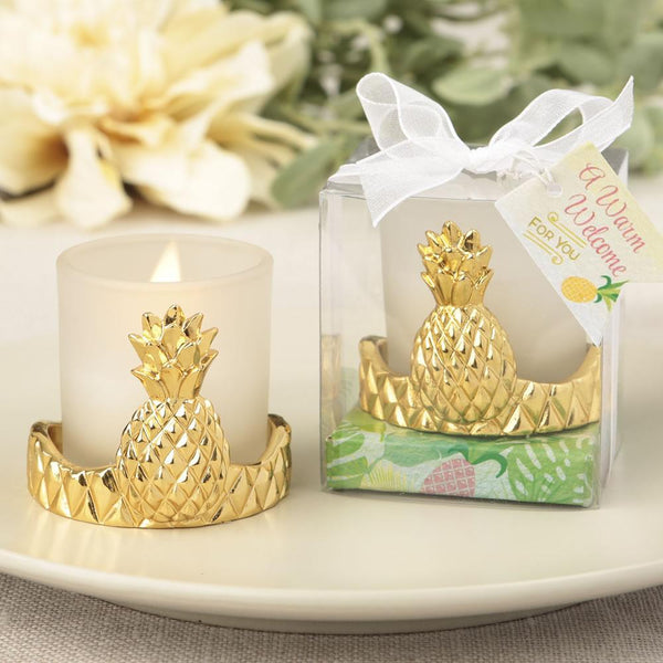 Pineapple design votive candle holder from the Warm Welcome Collection-Wedding Reception Decorations-JadeMoghul Inc.