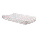 Pink Sky Quatrefoil Changing Pad Cover-SKY PINK-JadeMoghul Inc.