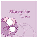 Pinwheel Poppy Square Tag Vintage Pink (Pack of 1)-Wedding Favor Stationery-Purple-JadeMoghul Inc.